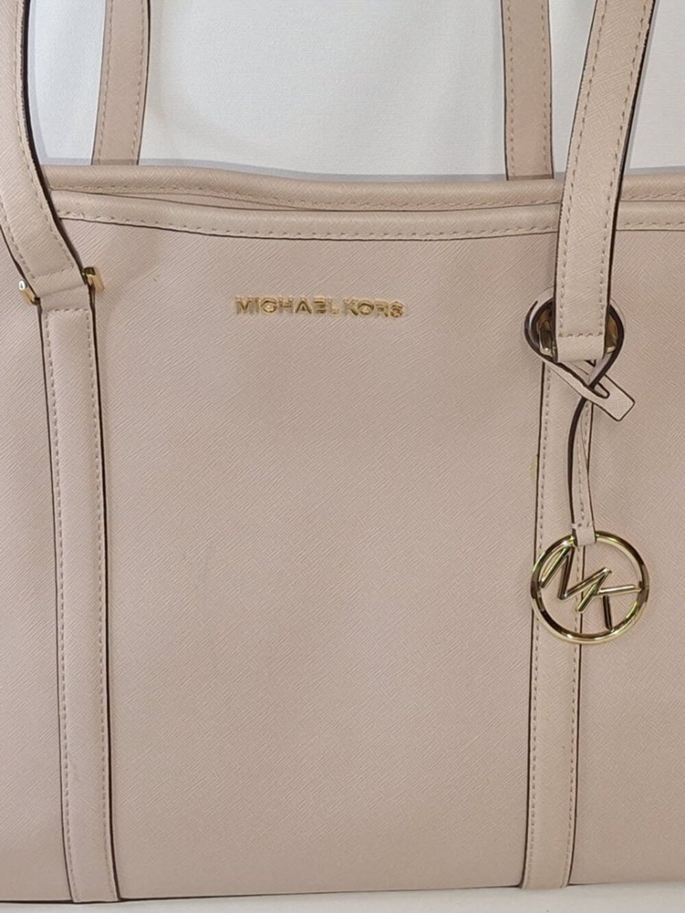 Michael Kors SADY Fawn Leather Bag Notebook Laptop Shoulder 35T7GD4T7L